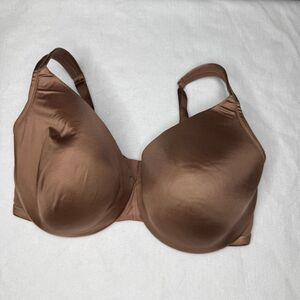 Cacique 40F Brown Full Coverage T-Shirt Bra Smooth Lightly Lined Plus Size
